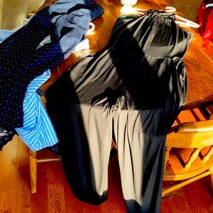 Black wide legged romper